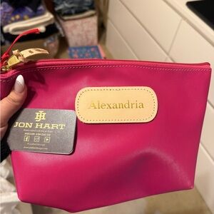 NWT Jon Hart Design Grande Bag in Berry with Alexandria in Gold Foil